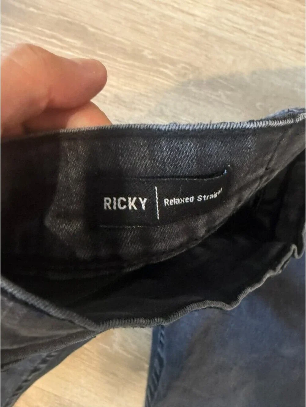 True Religion Ricky Relaxed Straight Jeans Black 40 Mens